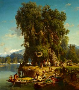 Paul von Franken - Kaukasische Bauern in ihren Booten (1861)
