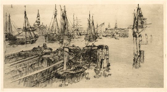 Frank Duveneck (American, 1848-1919) - Shipping - On the Guidecca - 1923.141 - Cleveland Museum of Art