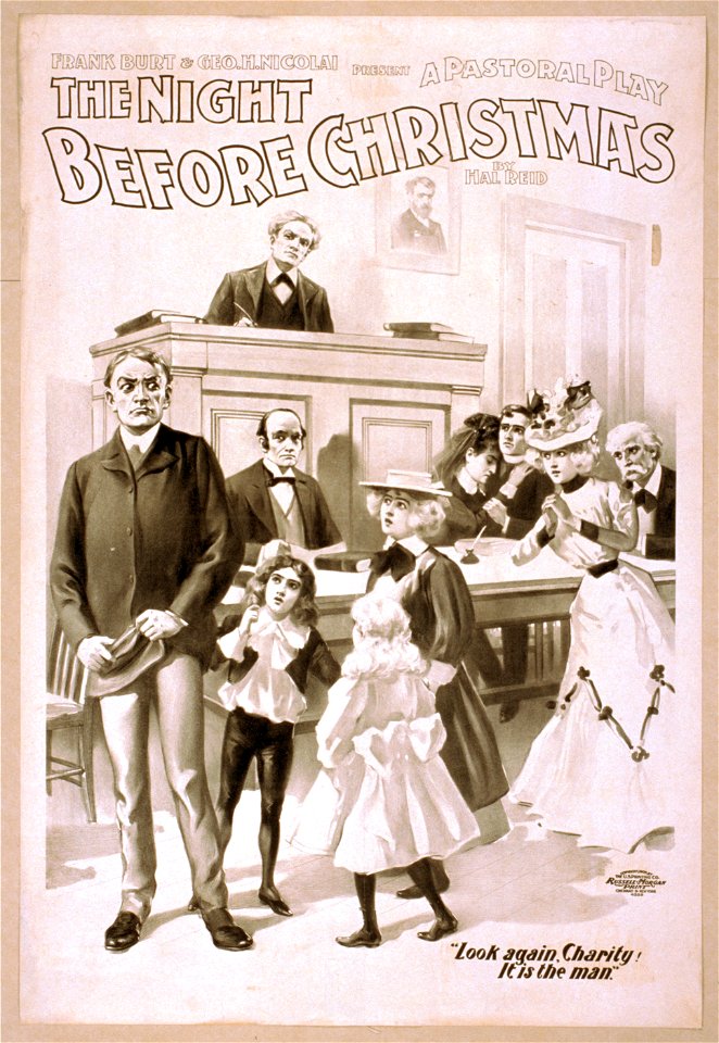 Frank Burt & Geo. H. Nicolai present a pastoral play, The night before Christmas by Hal Reid. LCCN2014636672