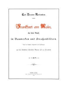 Frankfurt Am Main-Carl Theodor Reiffenstein-FFMDFSIBUS-Heft 01-1894-001-Umschlag-Vorderseite-Recto