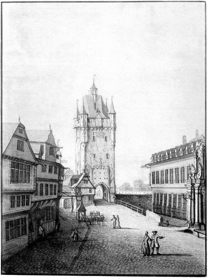 Frankfurt Am Main-Johann Kaspar Zehender-AVFAMZZDJG-014-Sachsenhaeuser Brueckenturm