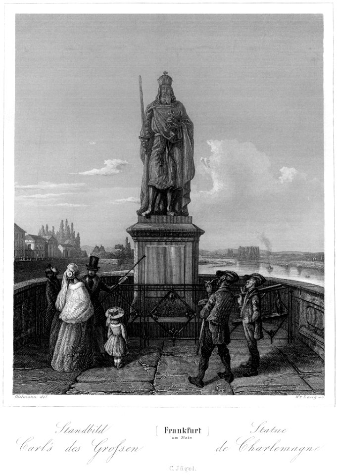 Frankfurt Am Main-Jakob Fuerchtegott Dielmann-FFMADIUSAAUNZ-004-Standbild Carl s des Grossen