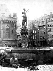Frankfurt Am Main-Gerechtigkeitsbrunnen von Nordosten-Carl Friedrich Mylius-um 1865