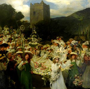Frank Bramley (1857-1915) - The Grasmere Rushbearing - 419408 - National Trust