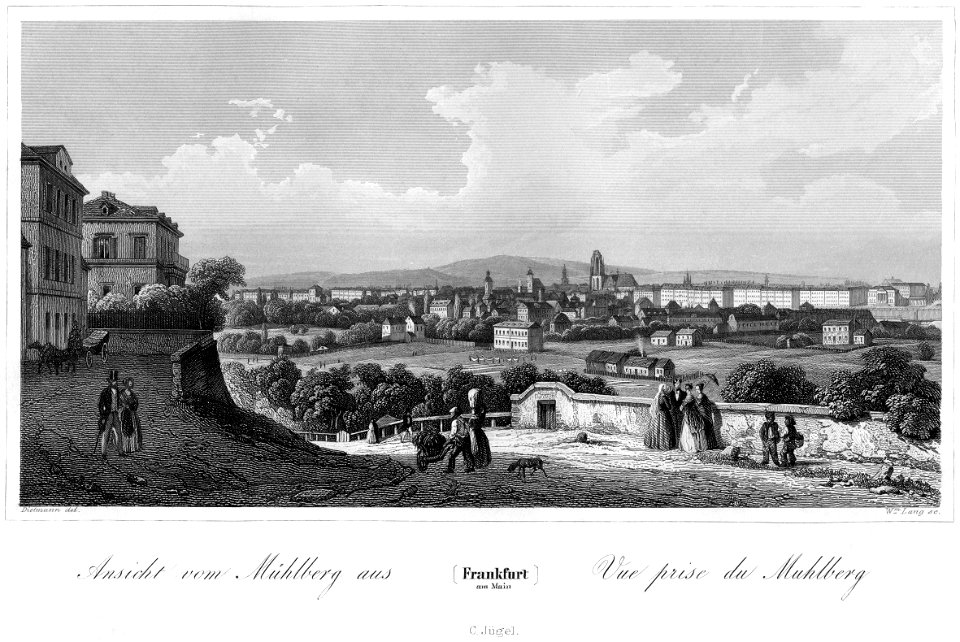 Frankfurt Am Main-Jakob Fuerchtegott Dielmann-FFMADIUSAAUNZ-002-Frankfurt a M vom Muehlberg aus