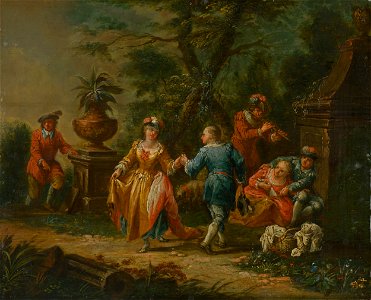 Francúzsky maliar z 2. polovice 18. storočia - Galantná scéna - O 3219 - Slovak National Gallery