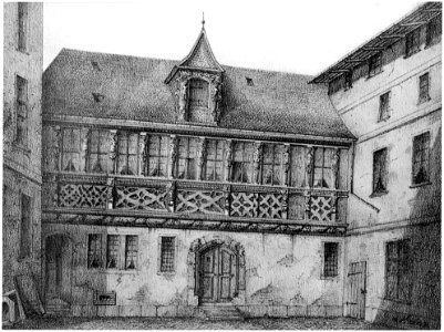 Frankfurt Am Main-Adolf Koch-AFFMVANDNGUB-018-Hof im grossen Speicher an der Rothkreuzgasse 1587