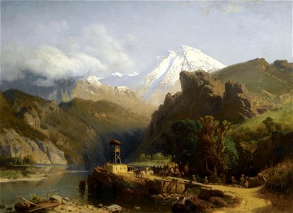 Paul von Franken - Wachturm im Kaukasus (1863)