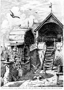 Frankfurt Am Main-Bertha Bagge-ADAFRVBB-Sommerhaus auf dem Dache der goldenen Waage Alter Markt No 5 -1890