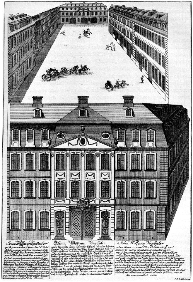 Frankfurt Am Main-J M Zell-Der Weidenhof auf der Zeil-1782