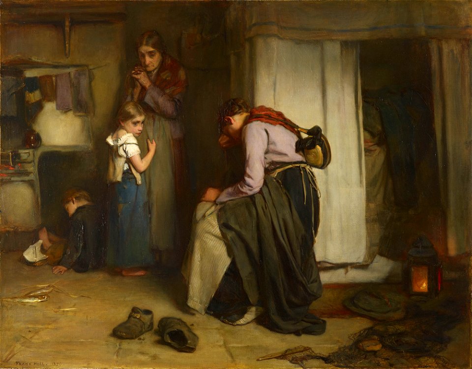 Frank Holl (1845-88) - 'No Tidings from the Sea' - RCIN 405161 - Royal Collection