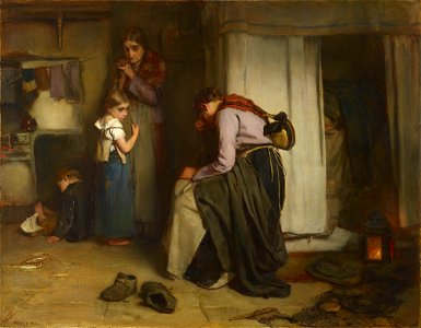 Frank Holl (1845-88) - 'No Tidings from the Sea' - RCIN 405161 - Royal Collection