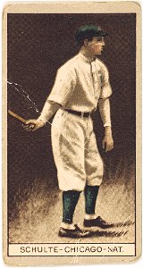 Frank Schulte, Chicago Cubs, baseball card portrait LCCN2008677970