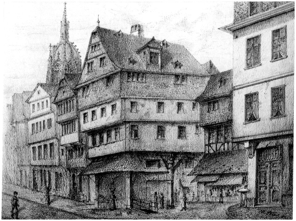 Frankfurt Am Main-Adolf Koch-AFFMVANDNGUB-020-Markt und Tuchgaden