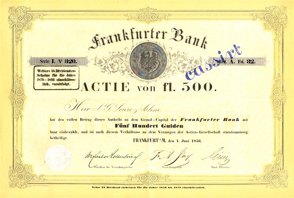Frankfurter Bank 1856