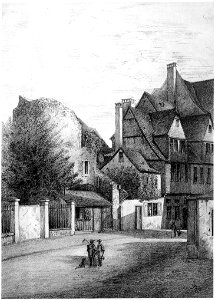 Frankfurt Am Main-Adolf Koch-AFFMVANDNGUB-001-Die Ruine des Ulrichsteins in Sachsenhausen