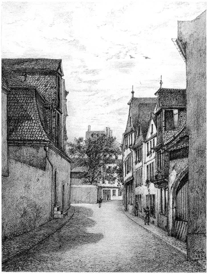 Frankfurt Am Main-Adolf Koch-AFFMVANDNGUB-015-Die alte Schlesingergasse