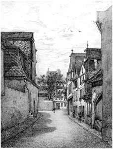 Frankfurt Am Main-Adolf Koch-AFFMVANDNGUB-015-Die alte Schlesingergasse