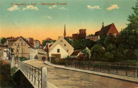 Frankenstein, Schlesien - Silberberger Vorstadt (Zeno Ansichtskarten)