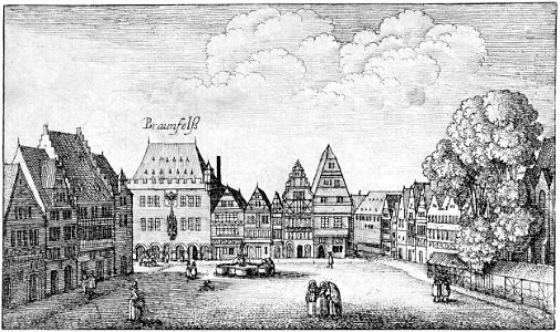 Frankfurt Am Main-Wenzel Hollar-Liebfrauenberg nach Westen-1635