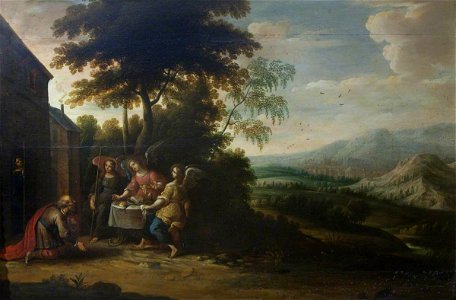 Frans Francken II (1581-1642) (studio of) - Abraham and Sarah Visited by Three Angels - 1401272 - National Trust