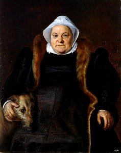 Frans Floris Portrait of an Elderly Lady. Free illustration for personal and commercial use.