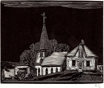 Franklin Carmichael - Church, Burks Falls (second version)