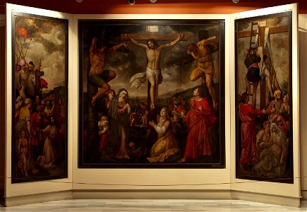 Frans Francken I (1542-1616) - Triptiek van de calvarie (1585) - Sevilla Bellas Artes 22-03-2011 11-16-00