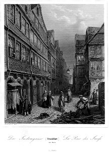 Frankfurt Am Main-Jakob Fuerchtegott Dielmann-FFMADIUSAAUNZ-013-Die Juden-Gasse