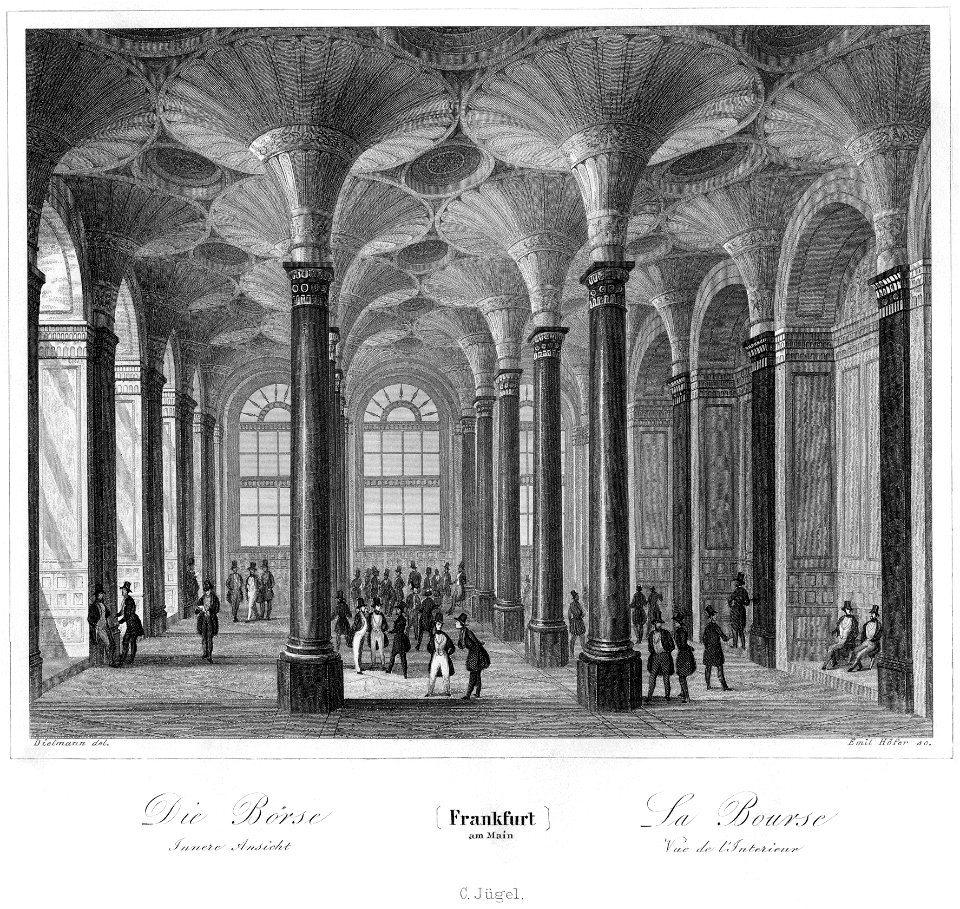 Frankfurt Am Main-Jakob Fuerchtegott Dielmann-FFMADIUSAAUNZ-019-Die Boerse innere Ansicht