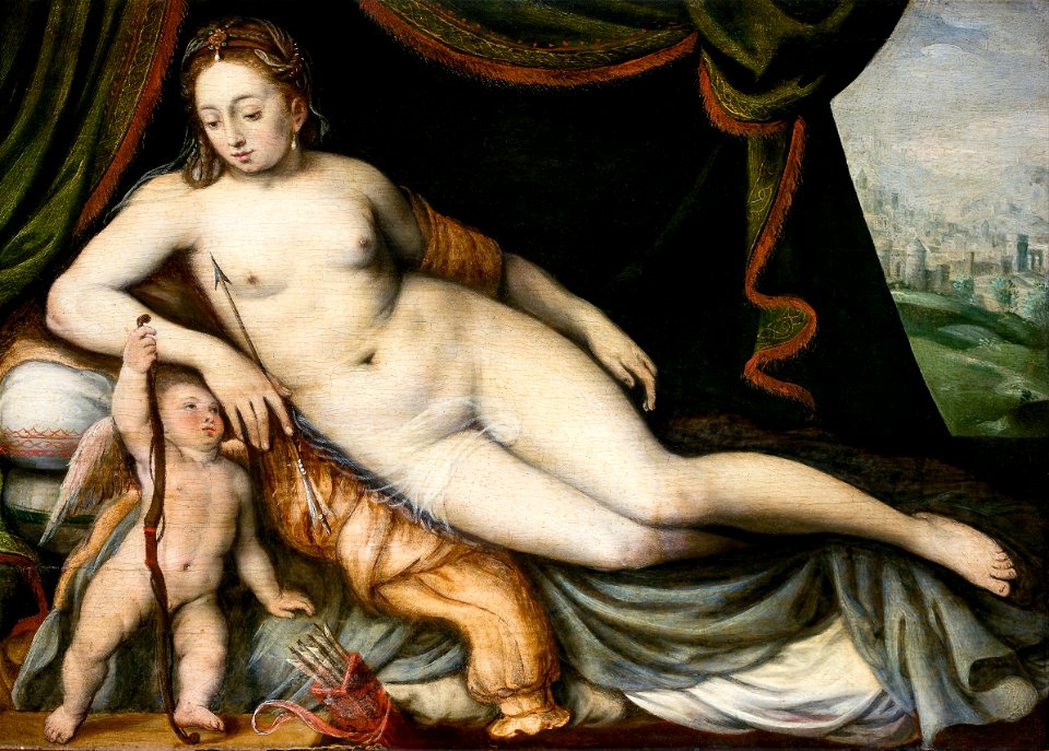 Frans (Floris) de Vriendt - Venus and Cupid - Google Art Project