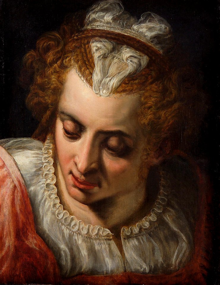 Frans Floris - Study of the head of a woman