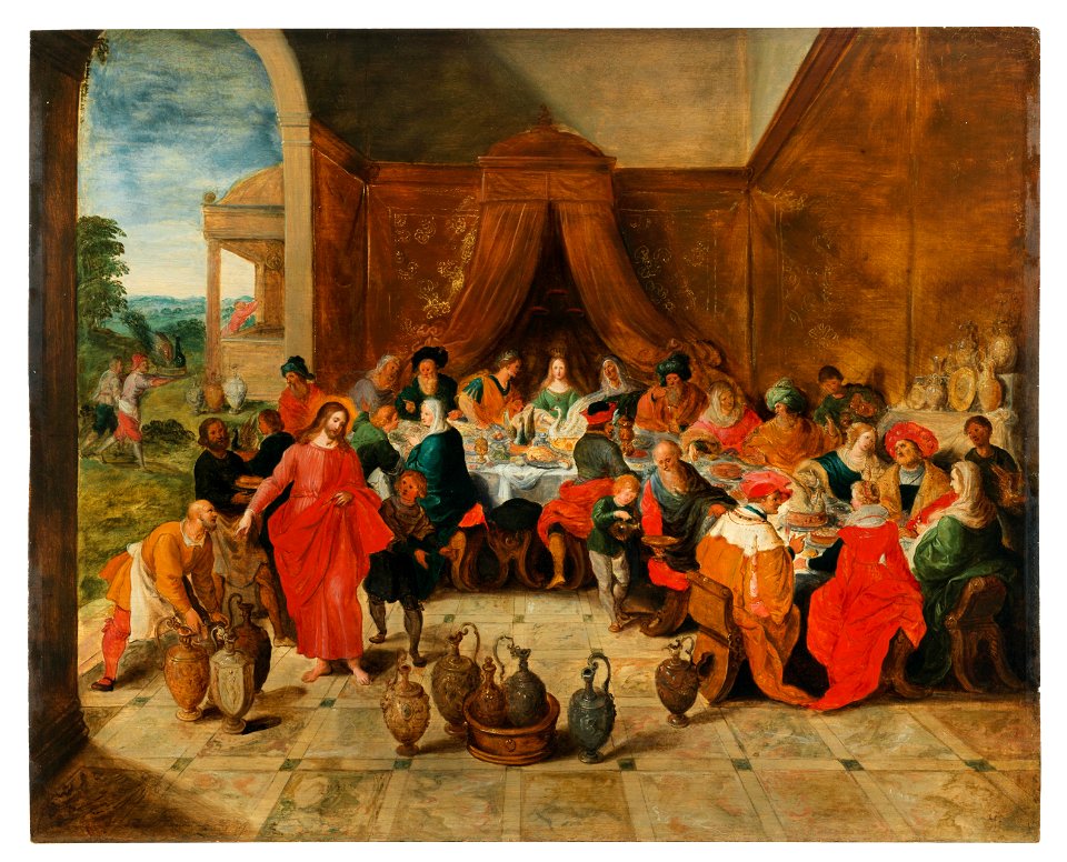 Frans Francken II (workshop) Marriage at Cana