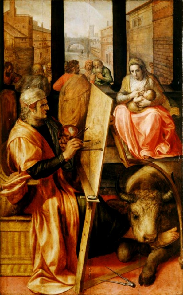 Frans Floris - Saint Luke painting the Madonna