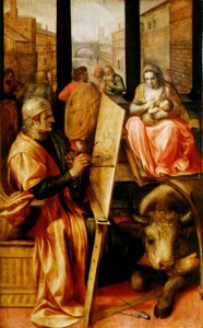 Frans Floris - Saint Luke painting the Madonna