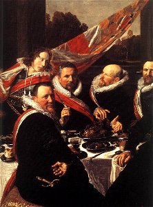 Frans Hals - Banquet of the Officers of the St George Civic Guard (detail) - WGA11053