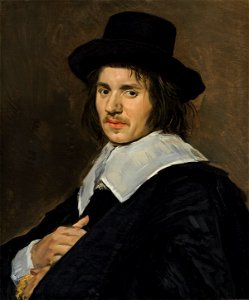 Frans Hals - Portrait of a man in a new hat. Free illustration for personal and commercial use.