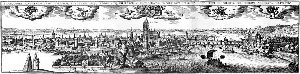 Frankfurt Am Main-Matthaeus Merian der Aeltere-Ansicht von Suedwesten