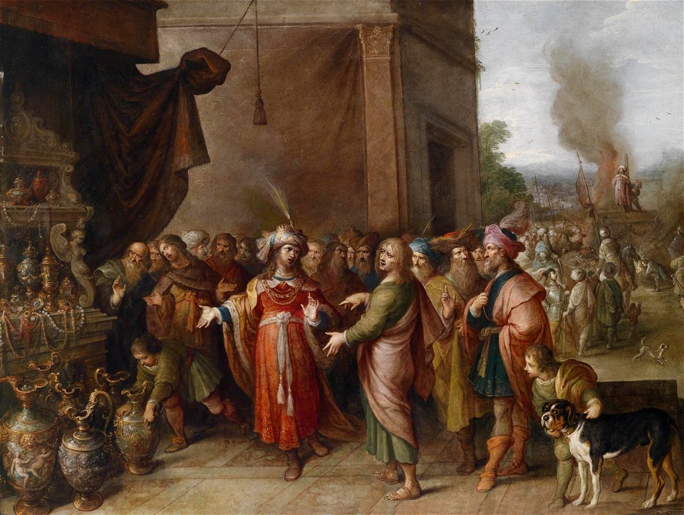 Frans Francken II Krösus zeigt Solon seine Schätze