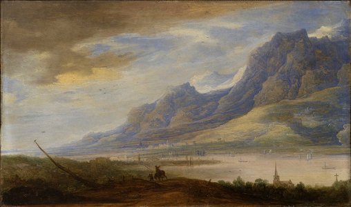 Frans de Momper - Mountainous Landscape with a River