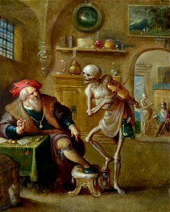 Frans Francken (II) - Death playing the violin. Free illustration for personal and commercial use.