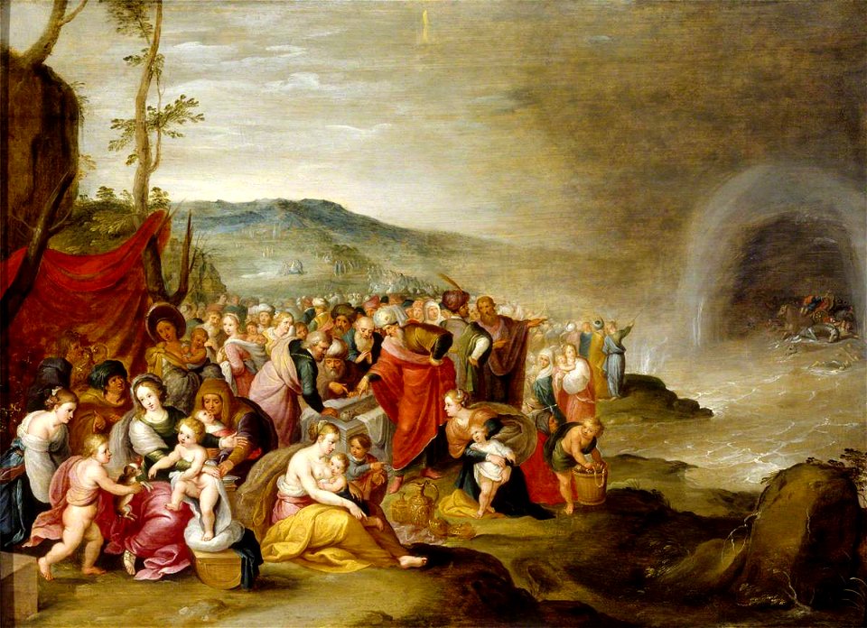 Frans Francken II (1581-1642) - The Israelites after the Crossing of the Red Sea, with Joseph's Corpse in the Tomb - 1196058 - National Trust