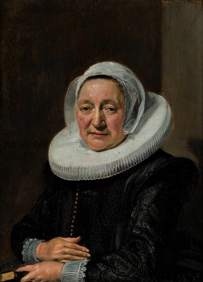 Frans Hals - portrait of a woman holding a book - 1639