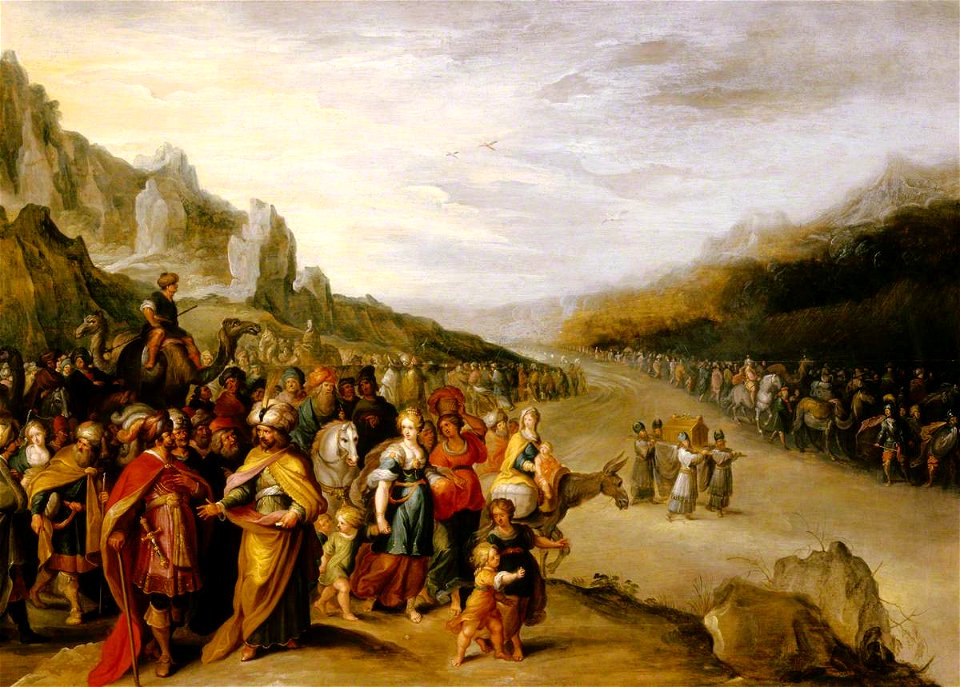 Frans Francken II (1581-1642) - The Israelites Passing over the Jordan with the Ark of the Covenant - 1196059 - National Trust