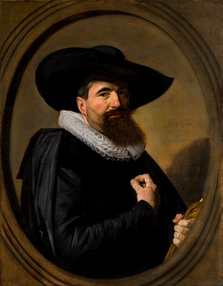 Frans Hals - Portrait of a Man with a Broad-brimmed Black Hat 064l20022-b668k-01
