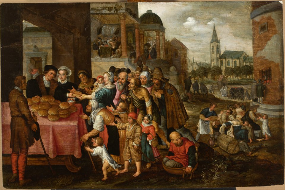 Frans I Francken - Christian deeds of mercy (Matthew 25-35-36) - M.Ob.2394 MNW - National Museum in Warsaw