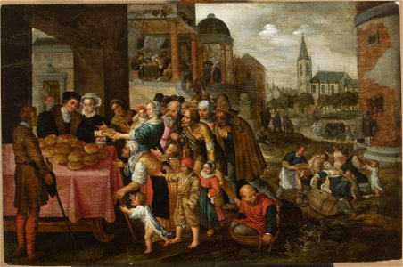 Frans I Francken - Christian deeds of mercy (Matthew 25-35-36) - M.Ob.2394 MNW - National Museum in Warsaw