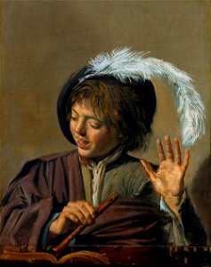 Frans Hals - Singing Boy with Flute - Google Art Project. Free illustration for personal and commercial use.