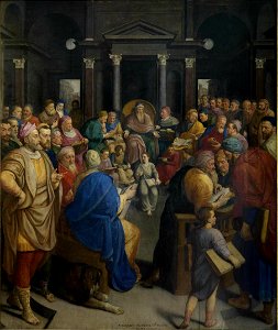 Frans Pourbus (I) - Christ among the doctors