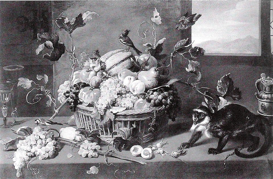 Frans Snyders - Früchte, Affe und Vogel